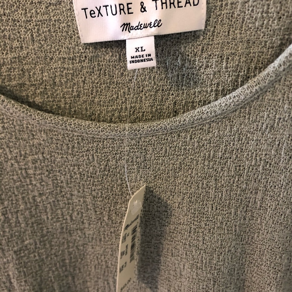 NWT MADEWELL Texture & Thread Ruffle Sleeve Tank - Picture 3 of 4